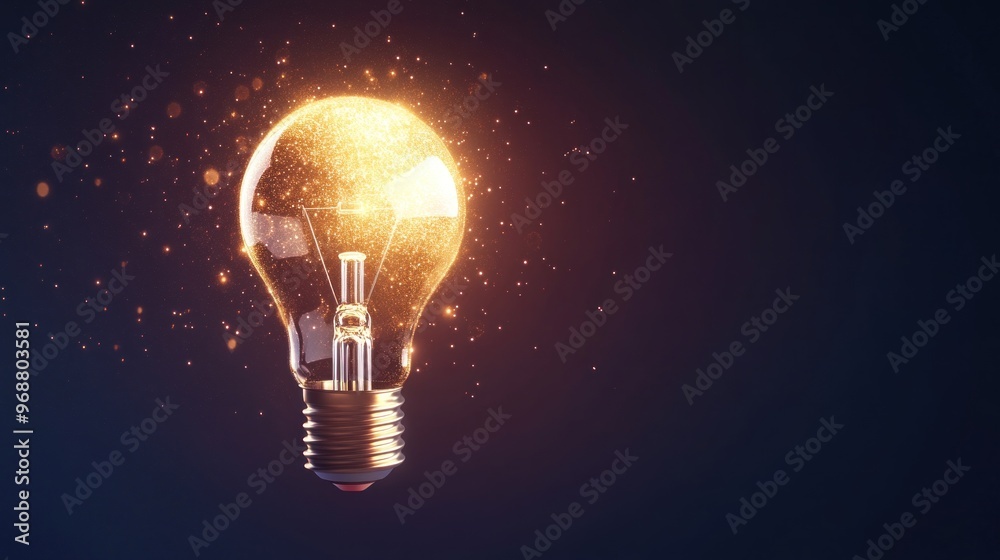 Radiant Idea: A Light Bulb Illuminating Creative Brilliance Radiant Idea: A Light Bulb Illuminating Creative Brilliance