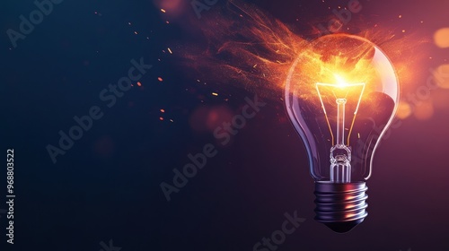 Radiant Idea: A Light Bulb Illuminating Creative Brilliance