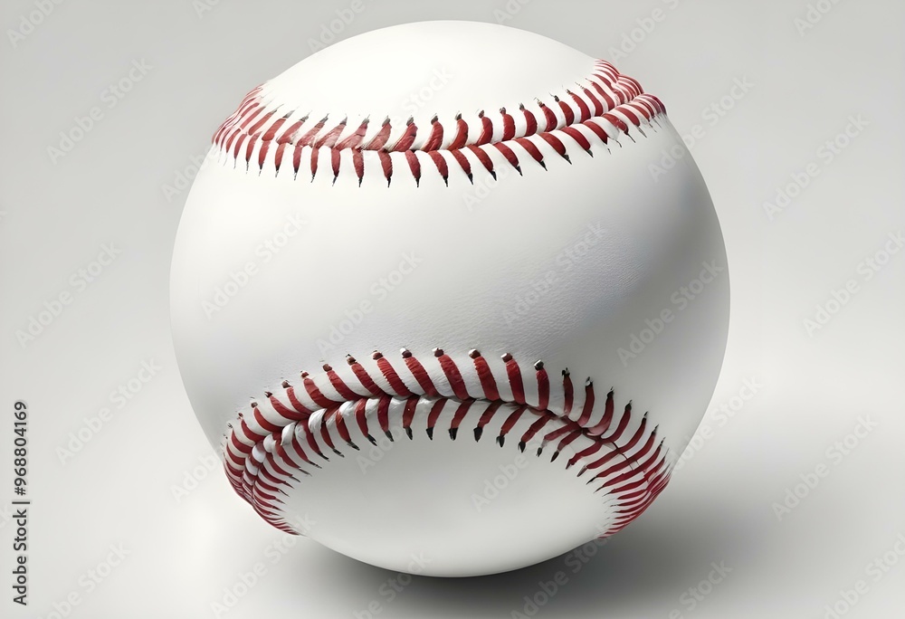 A baseball with red stitching and white stripes and with backgrounds A baseball with red stitching and white stripes and with backgrounds