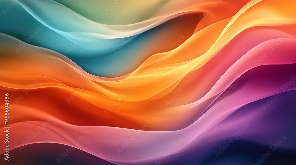 Fototapeta premium Abstract colorful wave pattern on a vibrant