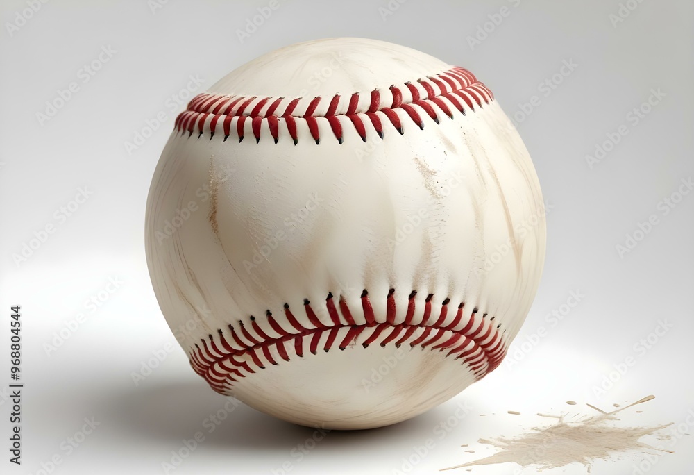 A baseball with red stitching and white stripes and with backgrounds A baseball with red stitching and white stripes and with backgrounds