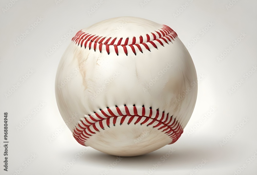 A baseball with red stitching and white stripes and with backgrounds A baseball with red stitching and white stripes and with backgrounds