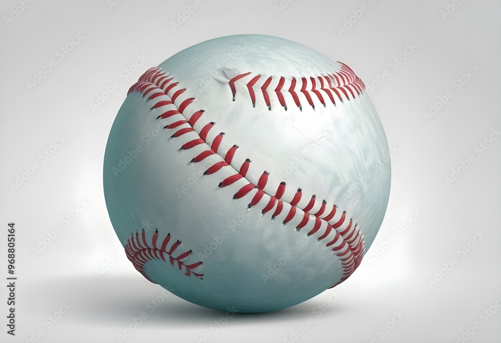A baseball with red stitching and white stripes and with backgrounds A baseball with red stitching and white stripes and with backgrounds