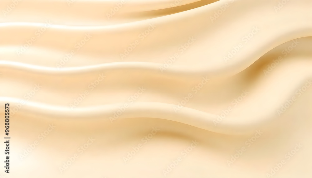 Obraz premium Smooth flowing beige and white abstract waves smooth, peach colored surface with a subtle gradient.