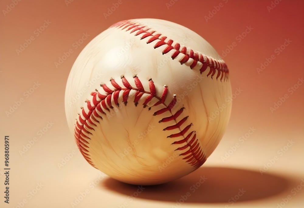 A baseball with red stitching and white stripes and with backgrounds A baseball with red stitching and white stripes and with backgrounds
