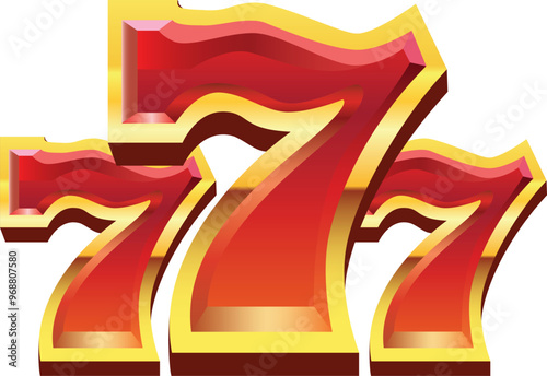 icon slots 777 casino  Vector illustration