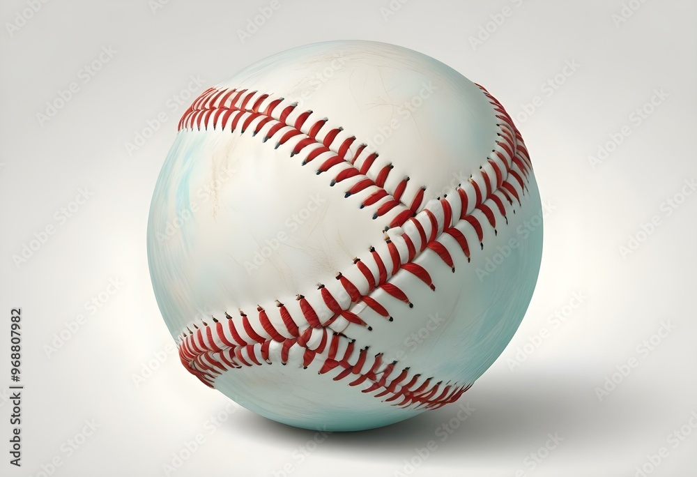 A baseball with red stitching and white stripes and with backgrounds A baseball with red stitching and white stripes and with backgrounds