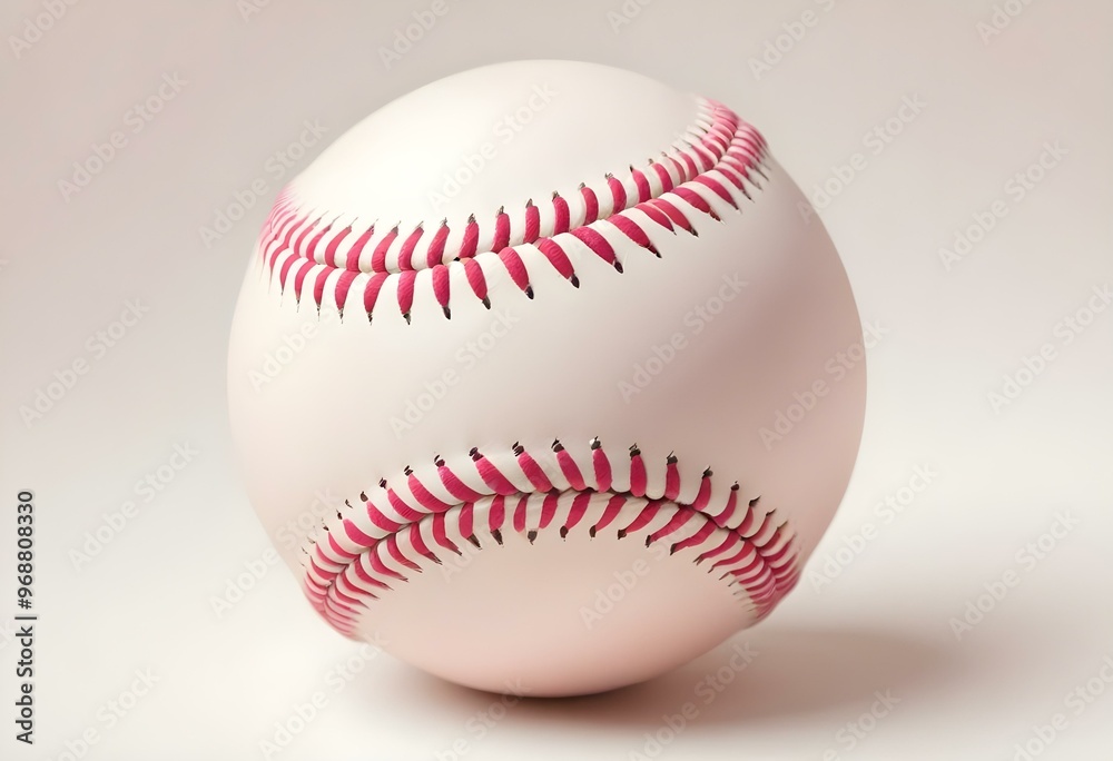 A baseball with red stitching and white stripes and with backgrounds A baseball with red stitching and white stripes and with backgrounds