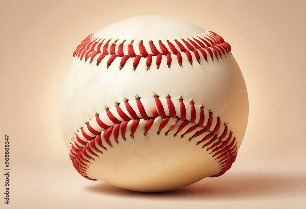 A baseball with red stitching and white stripes and with backgrounds A baseball with red stitching and white stripes and with backgrounds