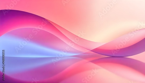 Colorful pink purple gradient abstract background with soft curves. swirling, iridescent liquid with hues of pink and