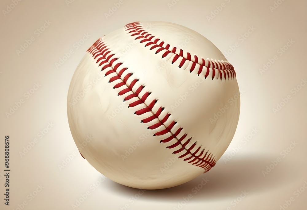 A baseball with red stitching and white stripes and with backgrounds A baseball with red stitching and white stripes and with backgrounds
