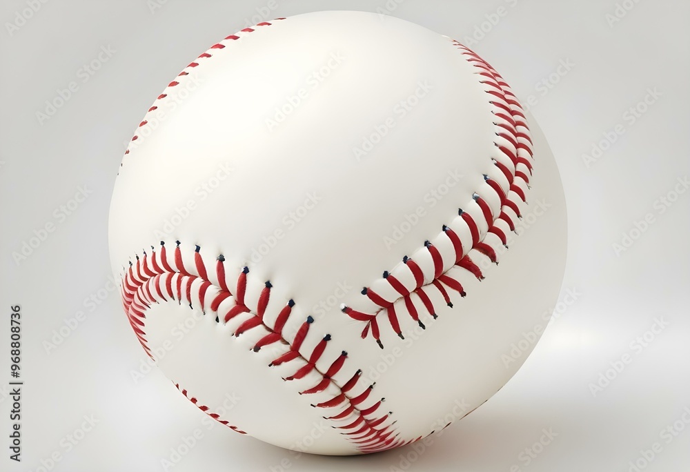 A baseball with red stitching and white stripes and with backgrounds A baseball with red stitching and white stripes and with backgrounds