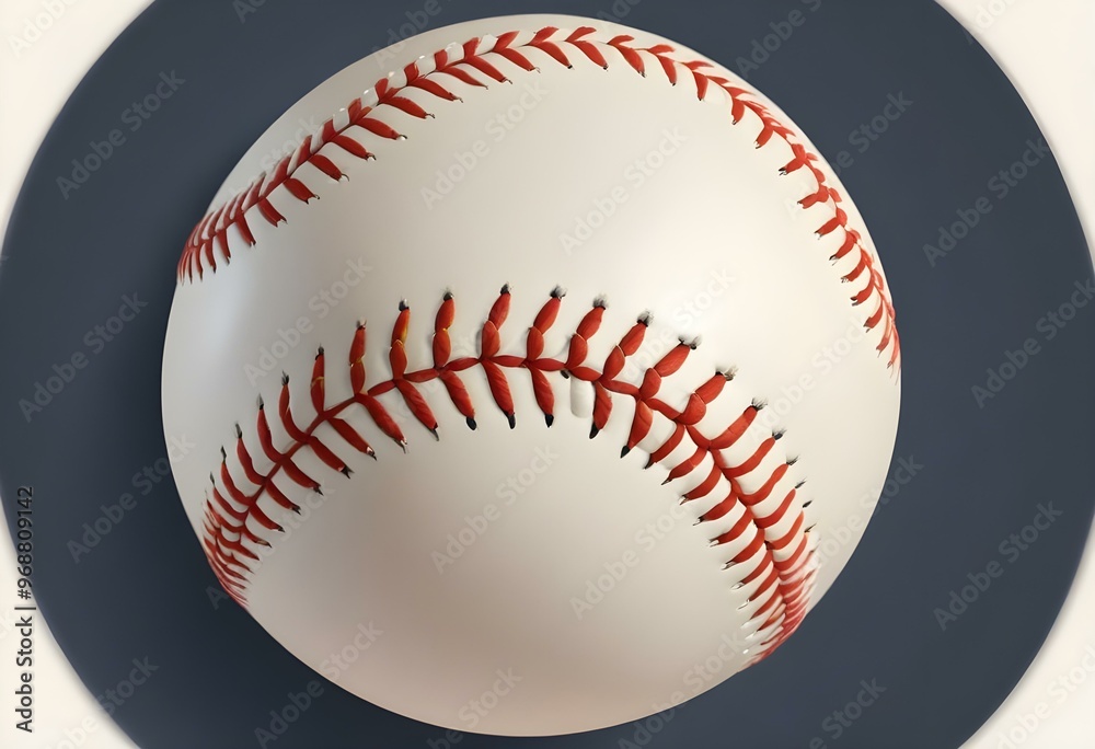 A baseball with red stitching and white stripes and with backgrounds A baseball with red stitching and white stripes and with backgrounds