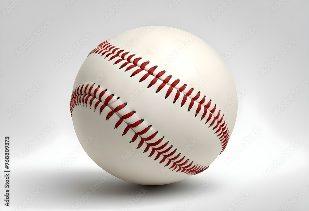 A baseball with red stitching and white stripes and with backgrounds A baseball with red stitching and white stripes and with backgrounds