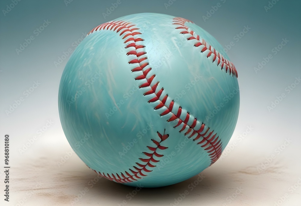 A baseball with red stitching and white stripes and with backgrounds A baseball with red stitching and white stripes and with backgrounds
