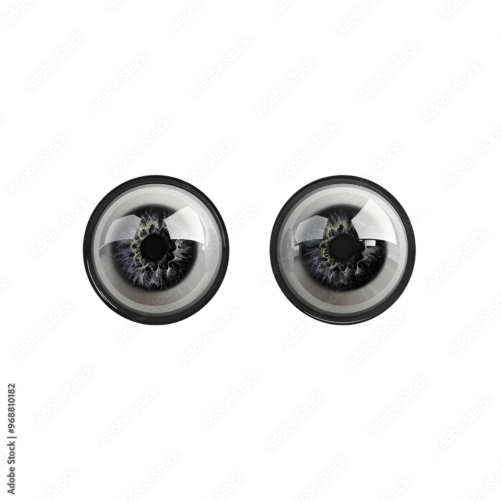 3D rendering of floating haunted eyes, front view 3D rendering of floating haunted eyes, front view