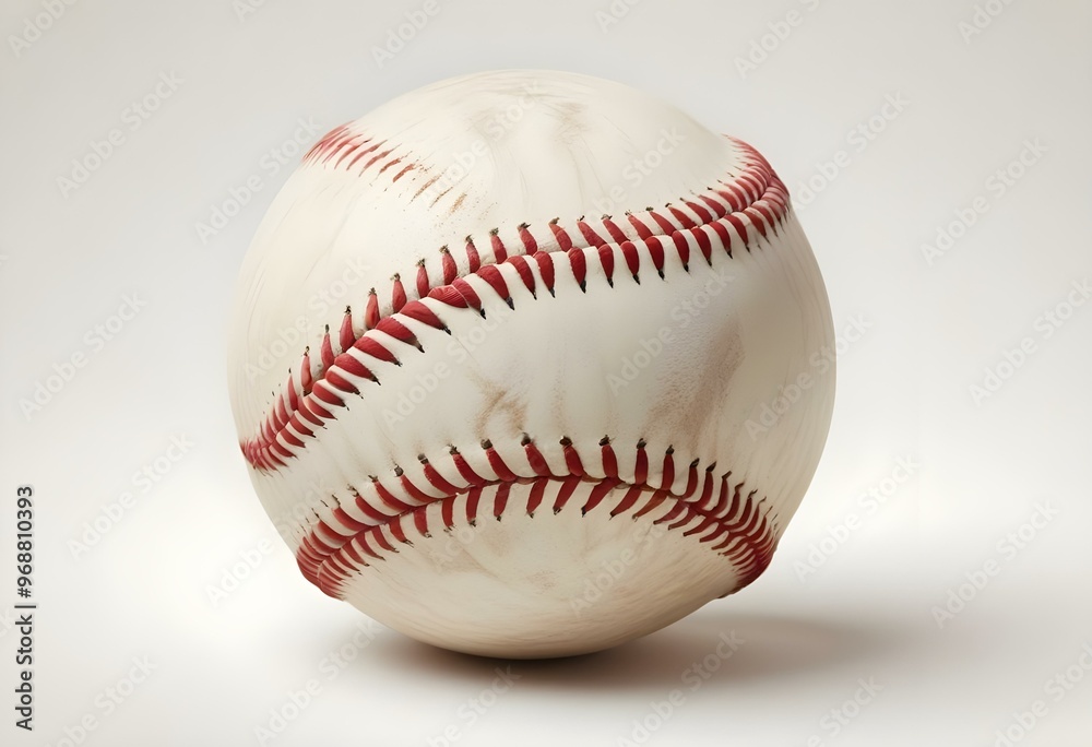 A baseball with red stitching and white stripes and with backgrounds A baseball with red stitching and white stripes and with backgrounds