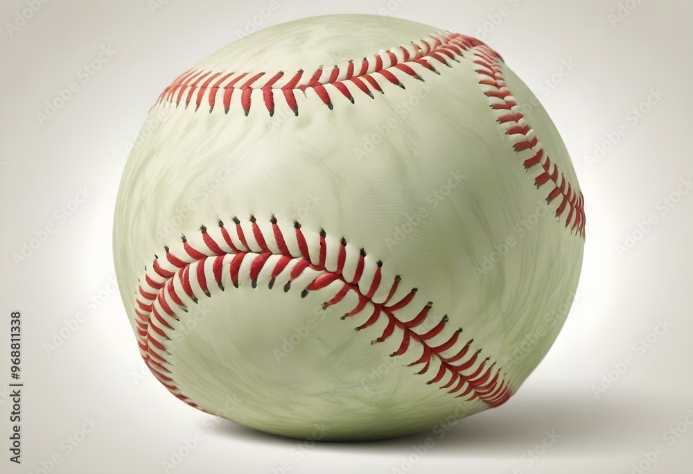 A baseball with red stitching and white stripes and with backgrounds A baseball with red stitching and white stripes and with backgrounds
