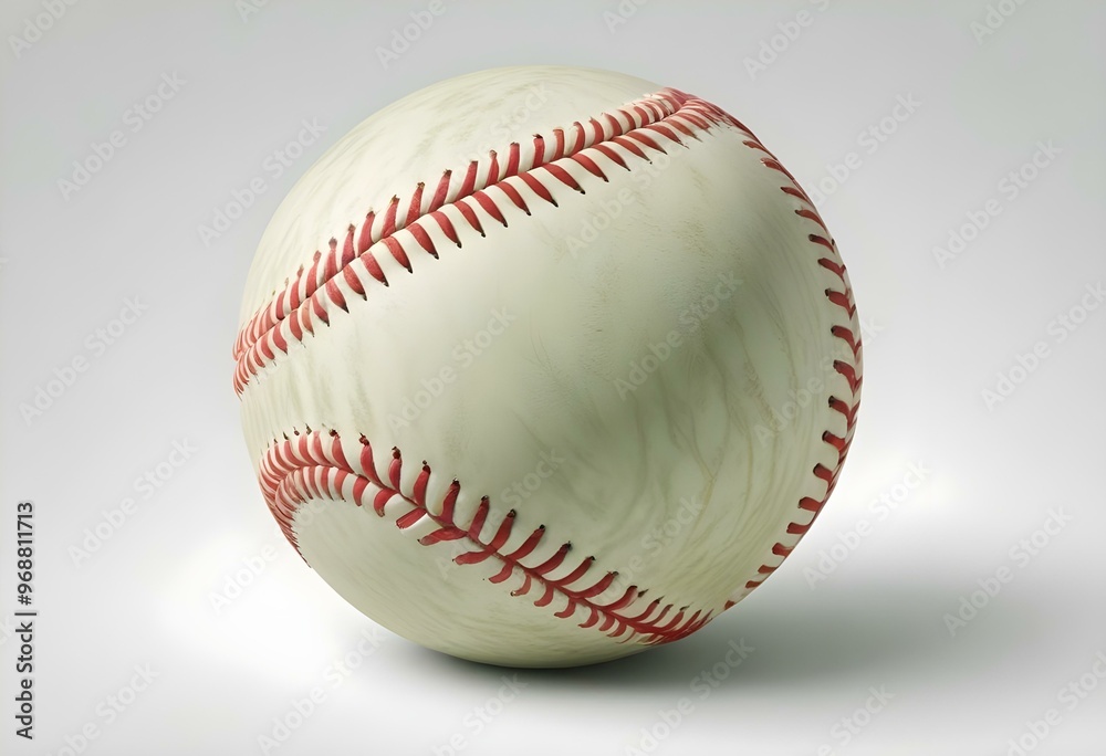 A baseball with red stitching and white stripes and with backgrounds A baseball with red stitching and white stripes and with backgrounds