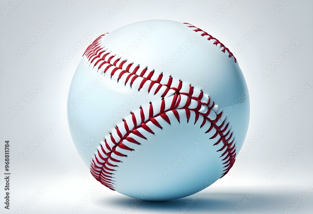A baseball with red stitching and white stripes and with backgrounds A baseball with red stitching and white stripes and with backgrounds
