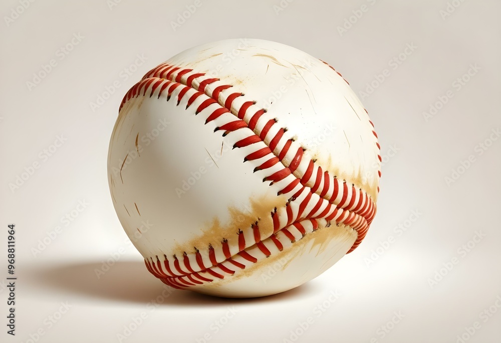 A baseball with red stitching and white stripes and with backgrounds A baseball with red stitching and white stripes and with backgrounds