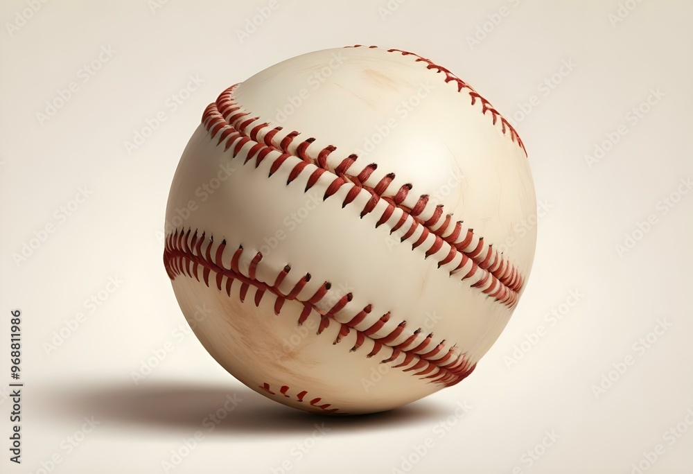 A baseball with red stitching and white stripes and with backgrounds A baseball with red stitching and white stripes and with backgrounds