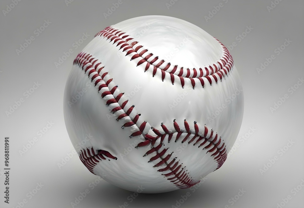A baseball with red stitching and white stripes and with backgrounds A baseball with red stitching and white stripes and with backgrounds