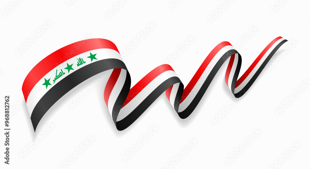 Iraqi flag wavy abstract background. Vector illustration. Iraqi flag wavy abstract background. Vector illustration.