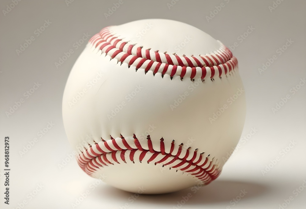 A baseball with red stitching and white stripes and with backgrounds A baseball with red stitching and white stripes and with backgrounds