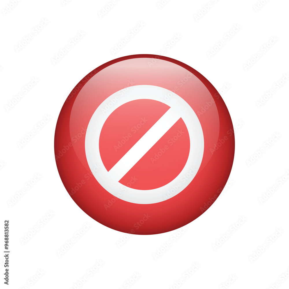 Prohibition sign. Stop symbol. Red ban icon. Vector Prohibition sign. Stop symbol. Red ban icon. Vector