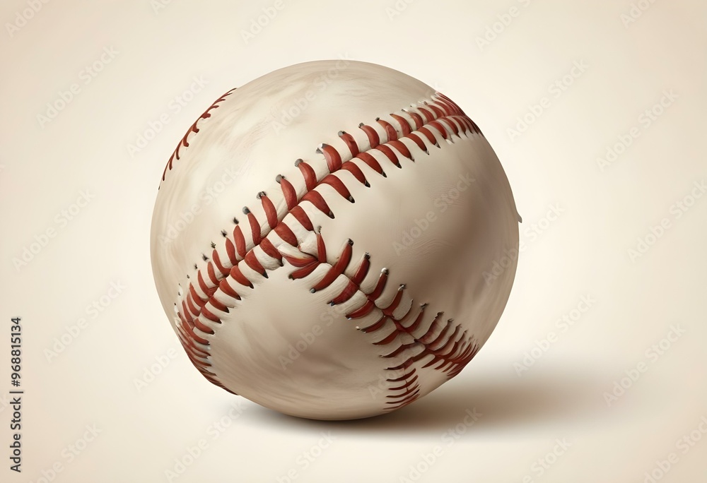 A baseball with red stitching and white stripes and with backgrounds A baseball with red stitching and white stripes and with backgrounds