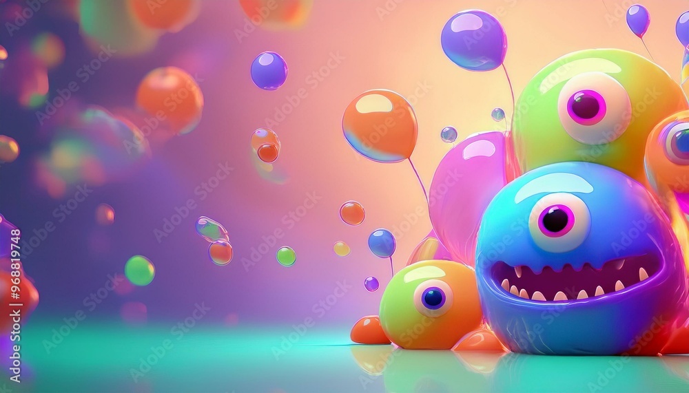 3D abstract background designed with modern, futuristic elements and vibrant col 3D abstract background designed with modern, futuristic elements and vibrant col