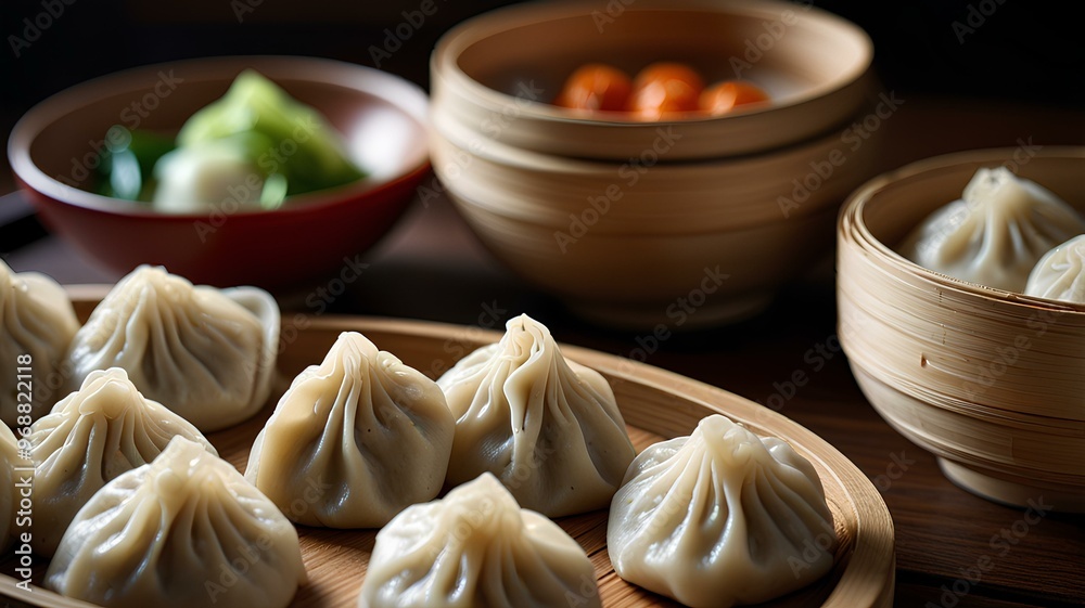 Fototapeta premium Authentic Chinese Dumplings.