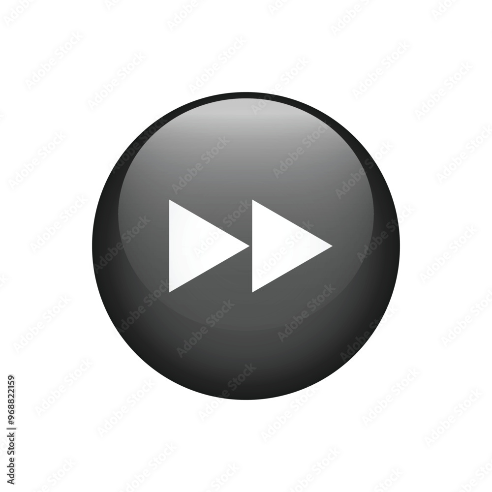 Vector forward button icon on white Background. Vector forward button icon on white Background.