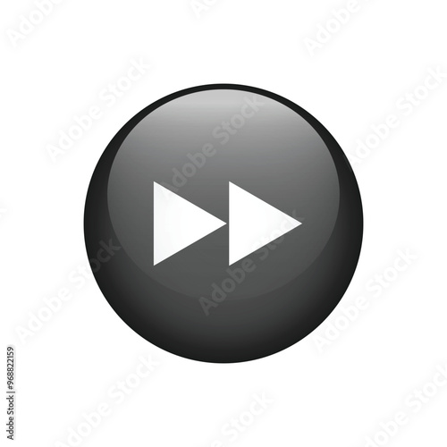 Vector forward button icon on white Background.