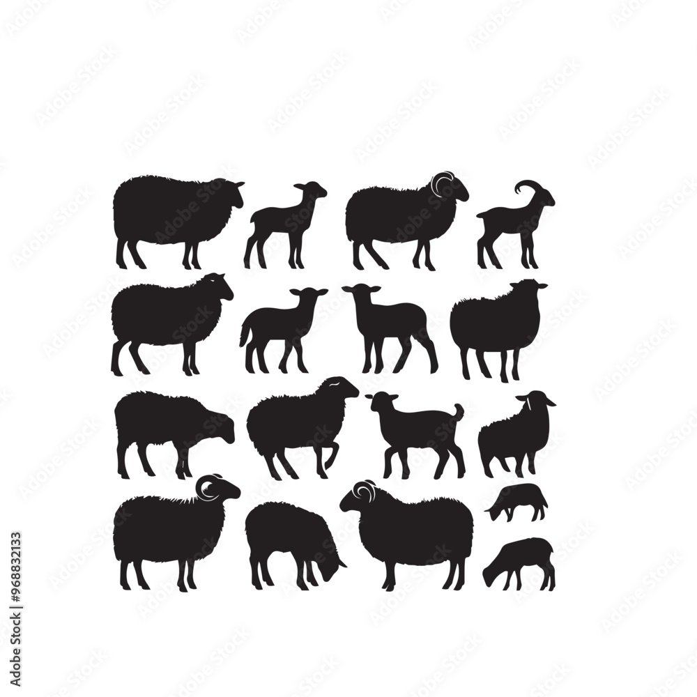 Sheep silhouette. Sheep logo, icon. Sheep vector design isolated on white. background. Sheep silhouette. Sheep logo, icon. Sheep vector design isolated on white. background.