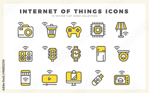 15 Internet of Things Two Color icon pack. vector illustration.