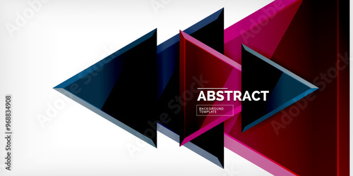 Free Download Triangle glass shapes geometric abstract background. Vector Illustration For Wallpaper, Banner, Background, Card, Book Illustration, landing page - GFXLoad