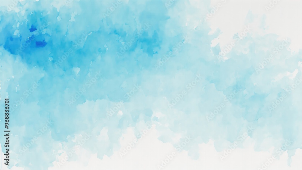 Cyan and Blue Watercolor Blot Abstract Texture Background Cyan and Blue Watercolor Blot Abstract Texture Background