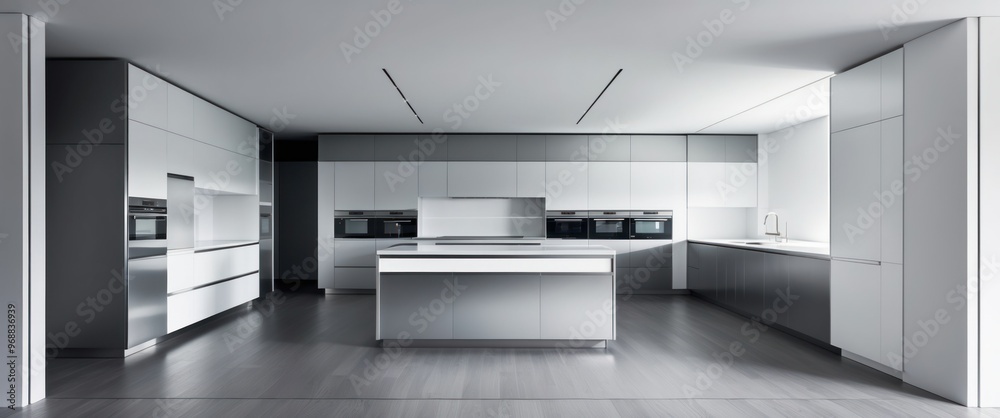 Modern kitchen showcases sleek design, minimalist aesthetic, efficient use of space, perfect for cooking and entertaining elegantly Modern kitchen showcases sleek design, minimalist aesthetic, efficient use of space, perfect for cooking and entertaining elegantly