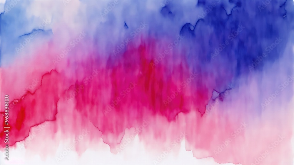 Obraz premium Maroon and Blue Watercolor Blot Abstract Texture Background