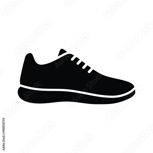 Shoe sport icon solid vector design in trendy style