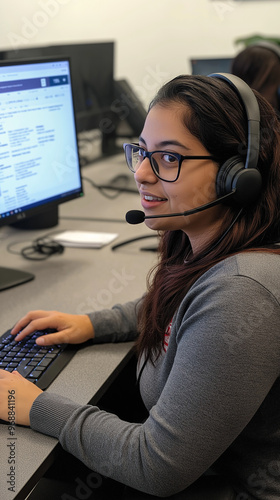 Call Center Agent Handling Customer Complaints.