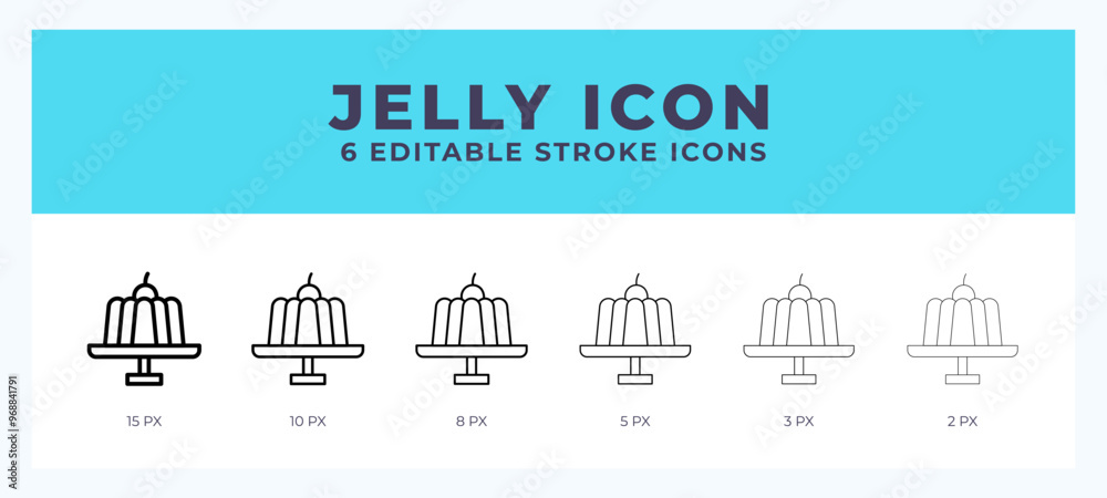 Jelly line icon with different stroke. Vector illustration. Jelly line icon with different stroke. Vector illustration.