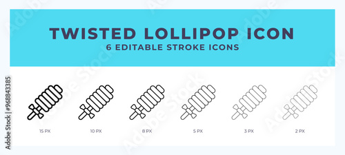 Twisted lollipop line icon. For web. And mobile app. Vector illustration.