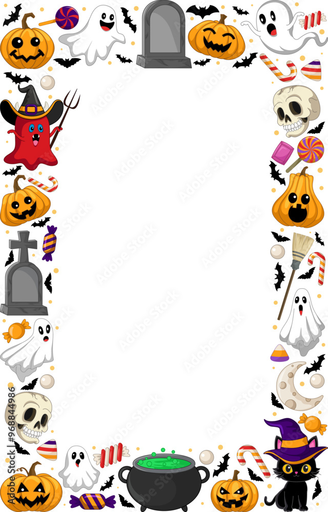 Obraz premium Halloween background with Scary Element, Editable design