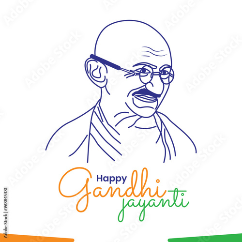 2nd October Happy gandhi jayanti. indian Freedom Fighter Mahatma Gandhi. 2024