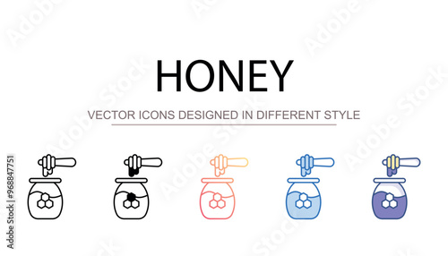 Honey icon design with white background stock illustration