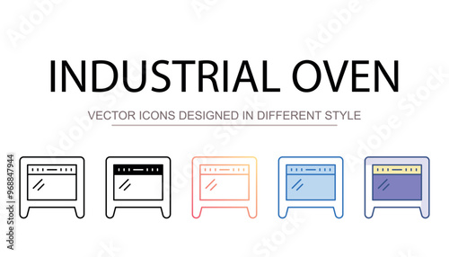 Industrial Oven icon design with white background stock illustration