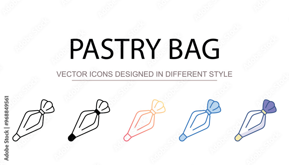 Pastry Bag icon design with white background stock illustration